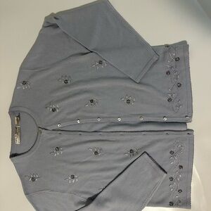 Carolyn Taylor Gray Knit Top